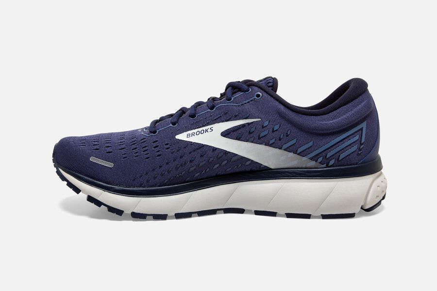 Brooks Running Shoes - Ghost 13 Road Mens - Navy/Silver - RVW-576291